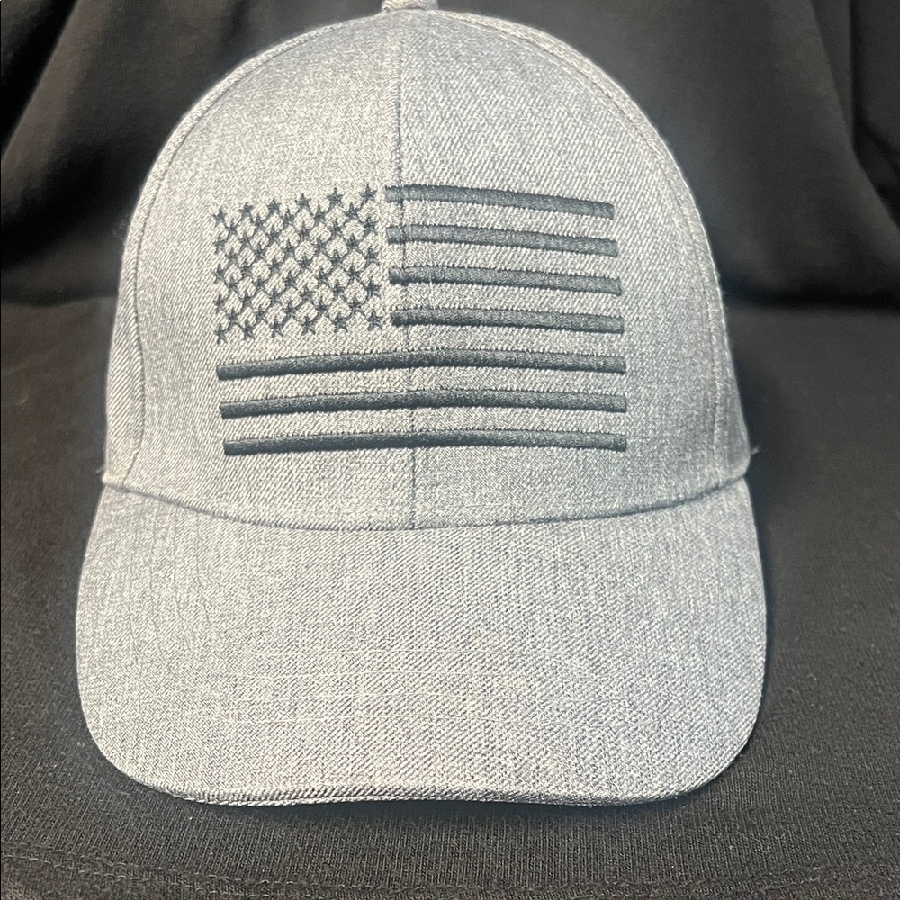 Gray American Flag Hat